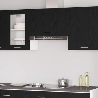 Zwart Eiken Hangkast - 60x31x60 cm, Gemaakt van Engineered Hout 1