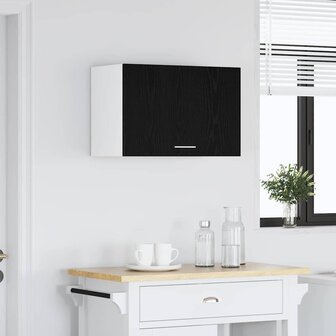 Zwart Eiken Hangkast - 60x31x60 cm, Gemaakt van Engineered Hout 3