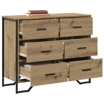 Ladekast Ambachtelijk Eiken 91x35.5x74.5 cm Gemaakt Hout 2