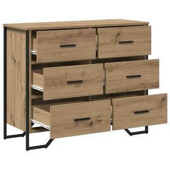 Ladekast Ambachtelijk Eiken 91x35.5x74.5 cm Gemaakt Hout 4