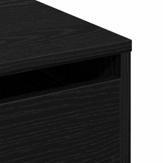 Hoekkast met Lades Zwart Eiken 80x41x58 cm Geengineerd Hout 8