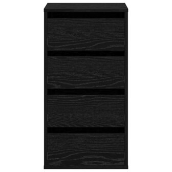 Hoekladekast Zwart Eiken 40x41x76 cm Bewerkt Hout 6