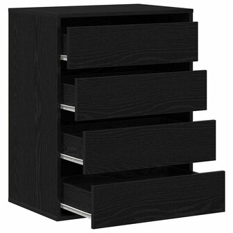 Ladekast 60x41x76 cm bewerkt hout zwart eikenkleurig 4