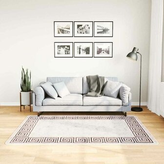 Vloerkleed wasbaar anti-slip 120x180 cm lichtbeige 1