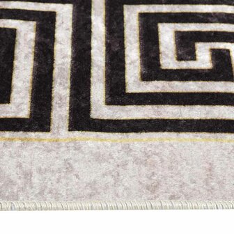 Vloerkleed wasbaar anti-slip 120x180 cm lichtbeige 5