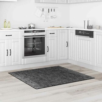 Vloerkleed shaggy met latex onderkant 120x120 cm donkergrijs 2