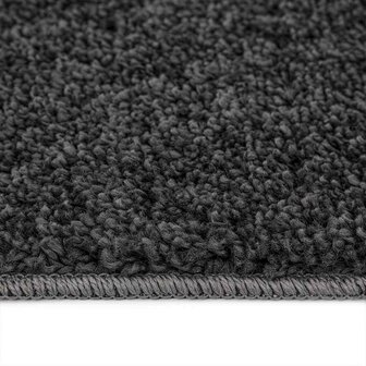 Vloerkleed shaggy met latex onderkant 120x120 cm donkergrijs 6
