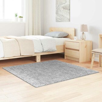 Vloerkleed shaggy met latex onderkant 120x120 cm grijs 1