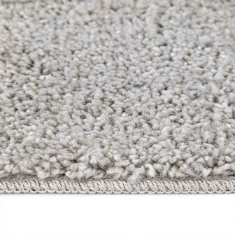 Vloerkleed shaggy met latex onderkant 120x120 cm grijs 6