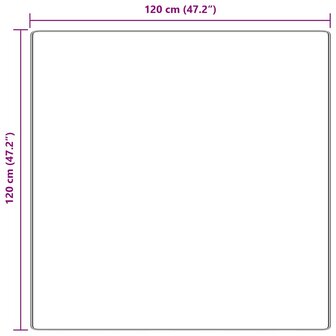Vloerkleed shaggy met latex onderkant 120x120 cm grijs 7