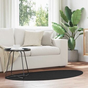 Tapijt Zwart 80 x 150 cm Kunststof 1