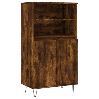 Hoge kast 60x36x110 cm bewerkt hout gerookt eikenkleurig 2
