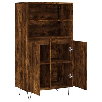 Hoge kast 60x36x110 cm bewerkt hout gerookt eikenkleurig 5