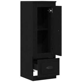 Hoge kast 36x35,5x103,5 cm bewerkt hout zwart eikenkleurig 4