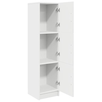 Hoge Kast Wit 31,5x32x124 cm Gelaagd Hout 3