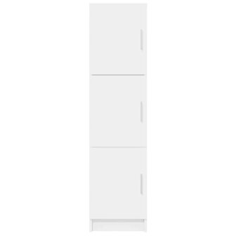 Hoge Kast Wit 31,5x32x124 cm Gelaagd Hout 4