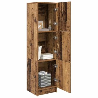 Hoge Kast van Oud Hout 31,5x32x124 cm Gelaagd Hout 2