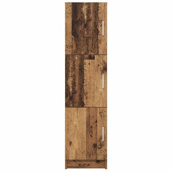 Hoge Kast van Oud Hout 31,5x32x124 cm Gelaagd Hout 4