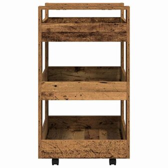 Keukentrolley 60x45x80 cm bewerkt hout oud houtkleurig 5