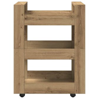 Keukentrolley 60x45x80 cm bewerkt hout artisanaal eiken 4