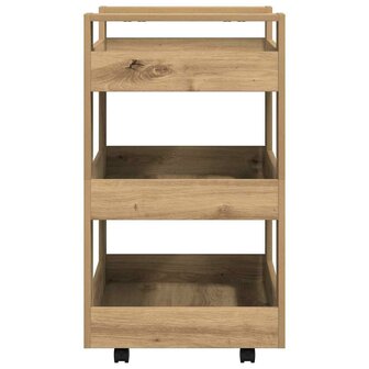 Keukentrolley 60x45x80 cm bewerkt hout artisanaal eiken 5