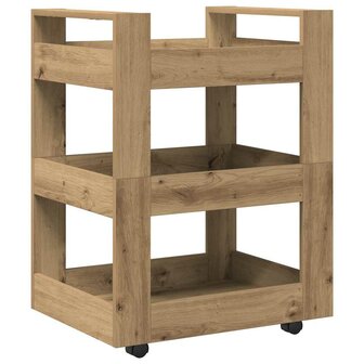 Keukentrolley 60x45x80 cm bewerkt hout artisanaal eiken 6