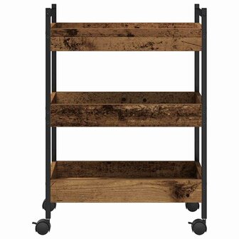 Keukentrolley 50x30x70 cm bewerkt hout oud houtkleurig 6