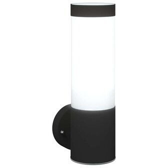 Buitenwandlamp Zwart RVS IP44 7