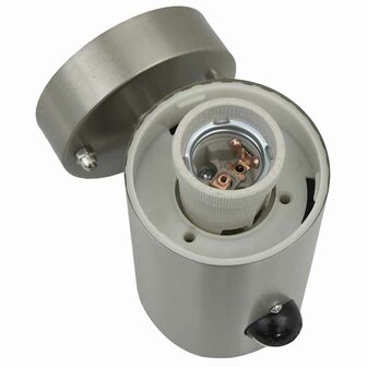 Buitenwandlamp met sensor - Zilver RVS IP44 6