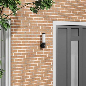Buitenwandlamp met Sensor - Zwart RVS - IP44 1