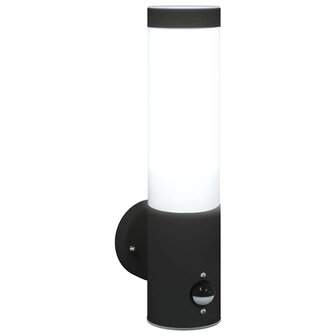 Buitenwandlamp met Sensor - Zwart RVS - IP44 8