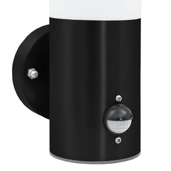 Buitenwandlampen met Sensor 2 stuks Zwart RVS IP44 8