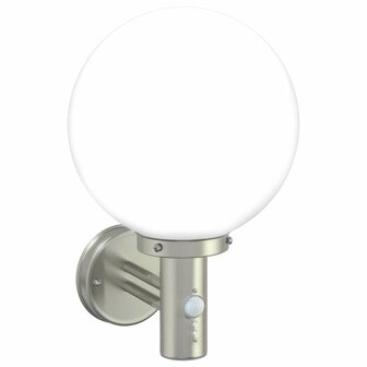 Wandlamp voor Buiten met Sensor Zilver RVS IP44 7