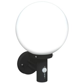 Buitenwandlampen met Sensor 2 stuks Zwart RVS IP44 8