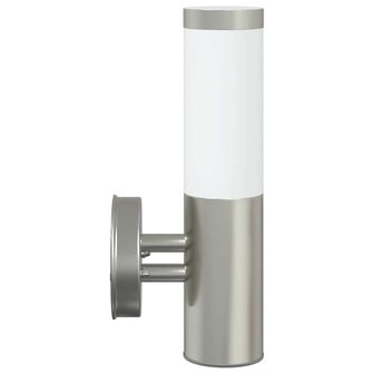 Buiten Wandlamp 2 stuks Zilver RVS IP44 4