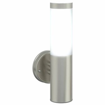 Buiten Wandlamp 2 stuks Zilver RVS IP44 8