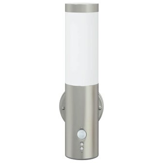 Buitensensor Wandlamp Zilver RVS IP44 2