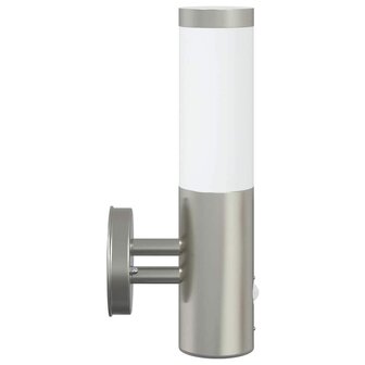 Buitensensor Wandlamp Zilver RVS IP44 3