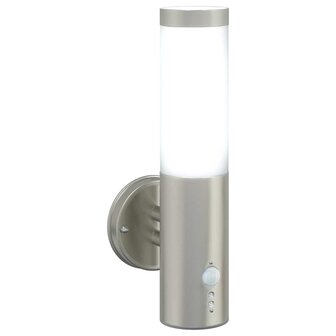 Buitensensor Wandlamp Zilver RVS IP44 8