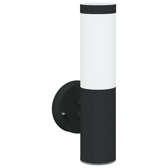 Buitenwandlamp 2 stuks Zwart RVS IP44 2