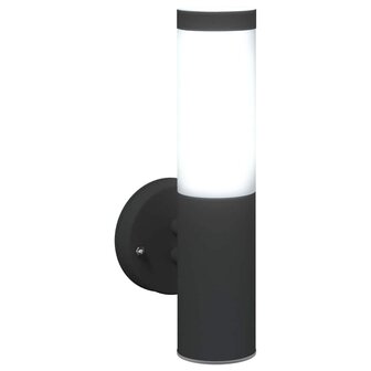Buitenwandlamp 2 stuks Zwart RVS IP44 8