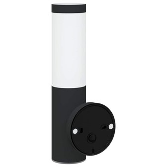 Buitenwandlamp met Sensor 2 stuks Zwart RVS IP44 5