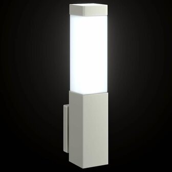 Buiten Wandlamp Zilver RVS IP44 8