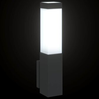 Buitenwandlamp Zwart RVS IP44 8