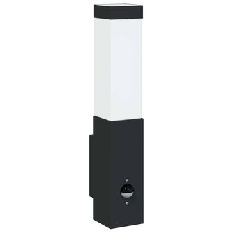 Buitenwandlampen met Sensor 2 stuks Zwart RVS IP44 2