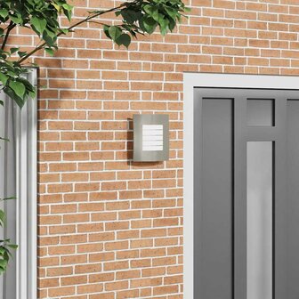 Buitenwandlamp 2 stuks Zilver RVS IP44 1