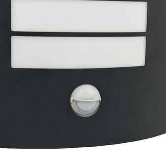 Buitenwandlamp met Sensor 2 stuks Zwart RVS IP44 7