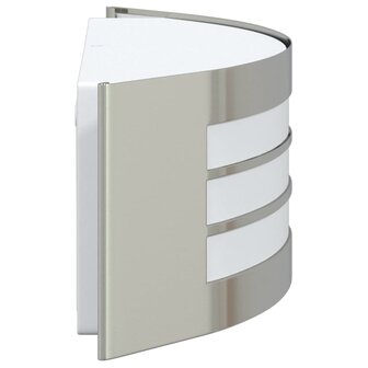 Buitenwandlamp 2 stuks Zilver RVS IP44 4