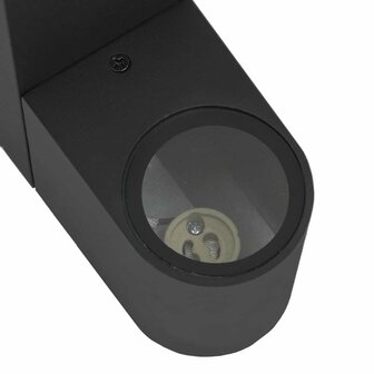 Buitenwandlampen met Sensor 2 stuks Zwart RVS IP44 7