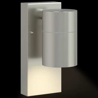 Buiten Wandlamp Zilver Roestvrijstaal IP44 8